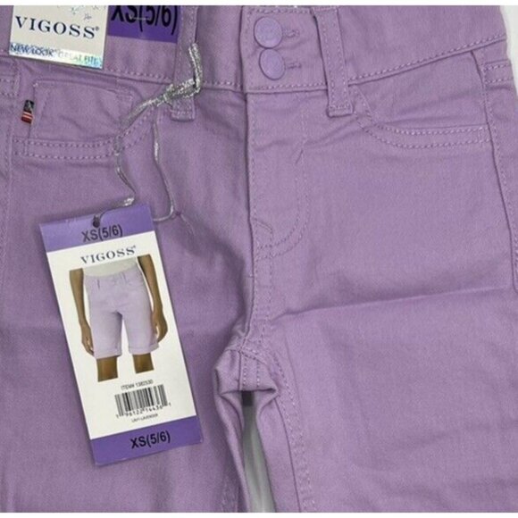 Girls (5/6) Vigoss Bermuda Shorts Adjustable Waistband (Purple, X-Small) - Picture 3 of 4